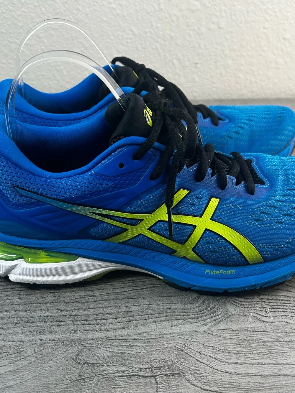 ASICS GT-2000 9 Men’s Blue & Lime Running Shoes Size 11.5 Sneakers Athletic
